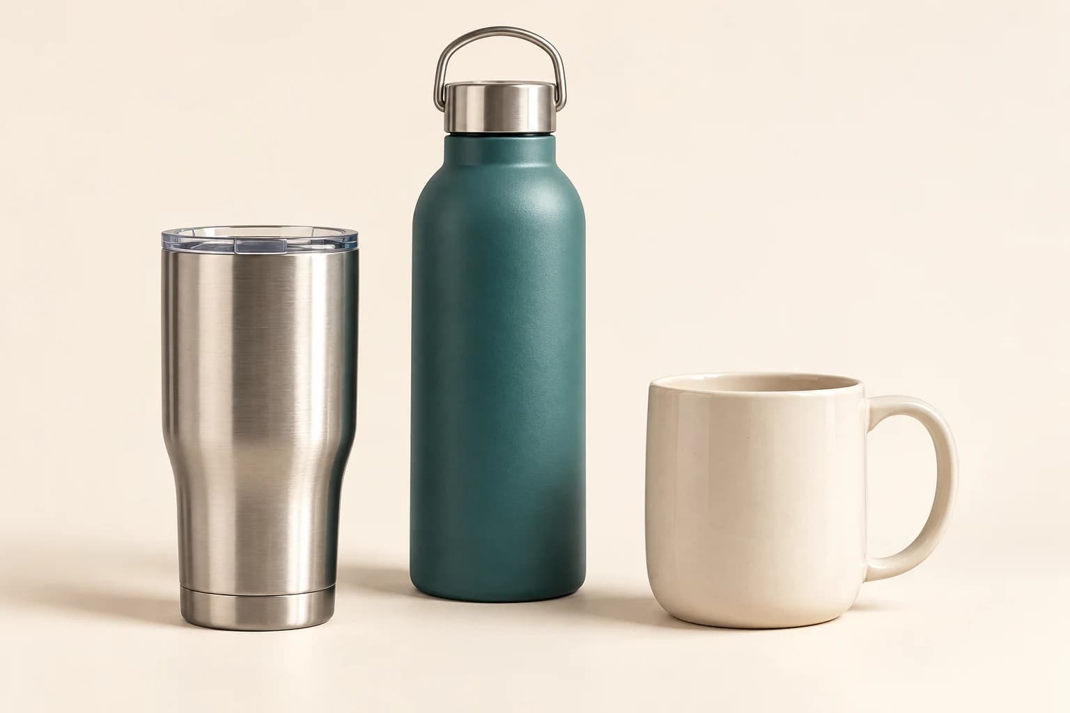 Illustrative drinkware merchandise arrangement